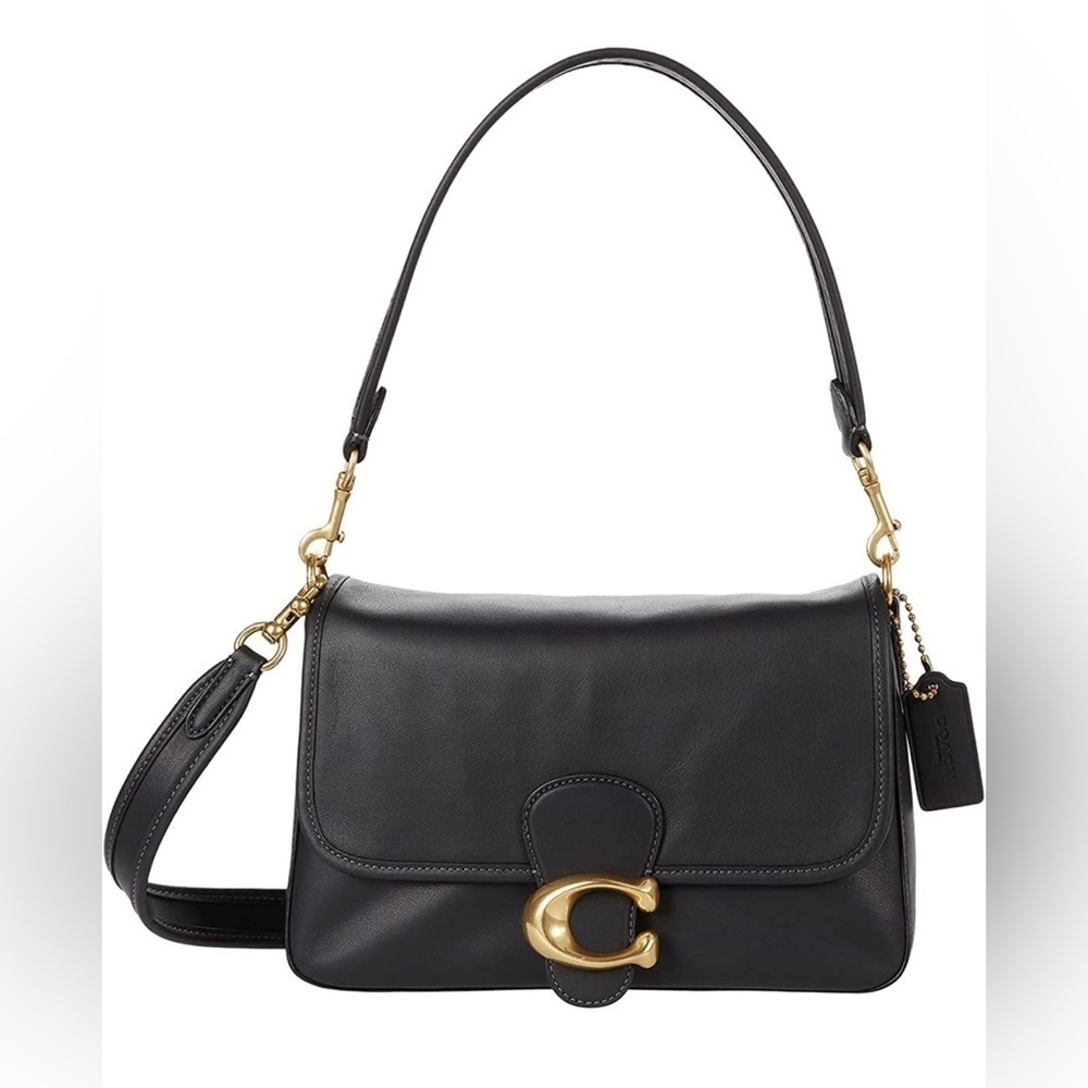 COACH Soft Calf Leather Tabby Shoulder Bag With Rhinestone Buckle Crossbody - Picture 1 of 14